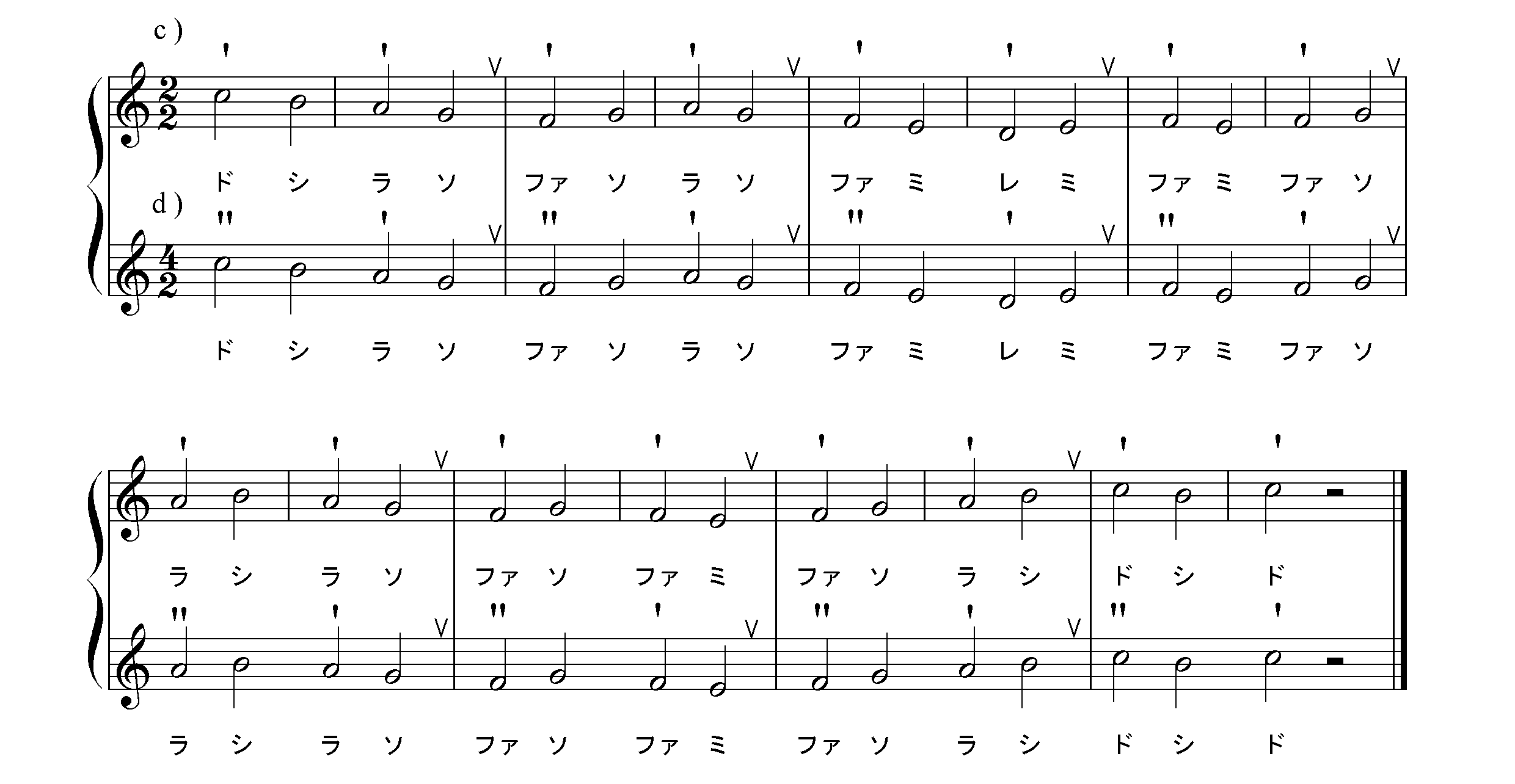 コールユーブンゲン　No.7 c),d)
